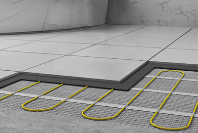 Монтаж теплого пола под плитку