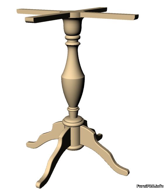 3d модель точеной опоры стола